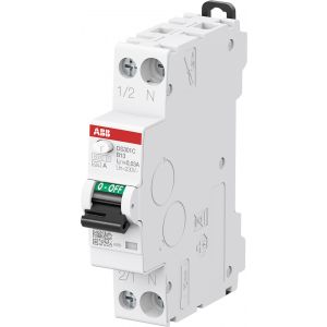 ABB aardlekautomaat | 16A, 30mA, C-kar, 1P+N (18mm) | DS301C C16 A30 | 2CSR255163R1164