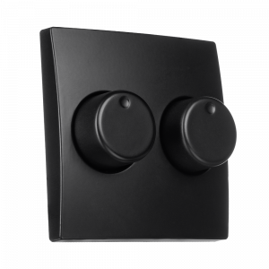 ION Centraalplaat Dimmerknop Duo E1 Mat Zwart 20.302.416
