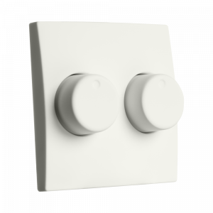 ION Centraalplaat Dimmerknop Duo E1 Mat Alpin Wit 20.302.415
