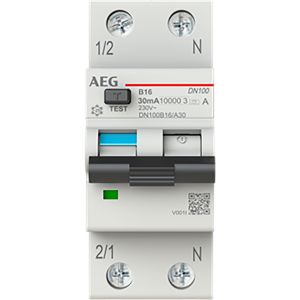AEG aardlekautomaat | 16A, 30mA, B-kar, 1P+N | 2CSR975131R1165