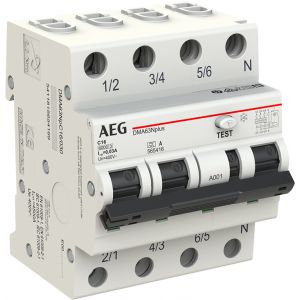 AEG aardlekautomaat | 16A, 30mA, C-kar, 3P+N | 2CSR256154R1164