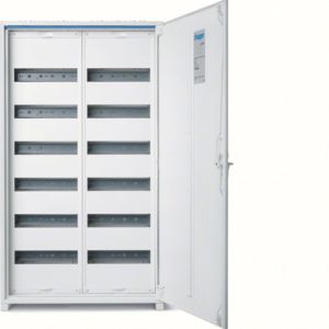 Hager veldverdeler met 144 modules, 2 kolommen van 6 rijen, 950x550mm (HxB), FWQ62P
