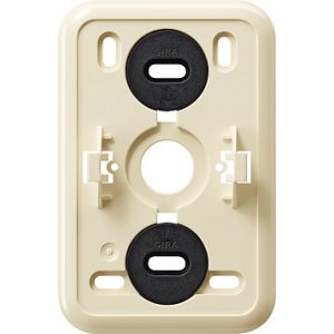 Gira | Montageplaat voor 2-voudige wandcontactdoos | Opbouw Crème | 008210