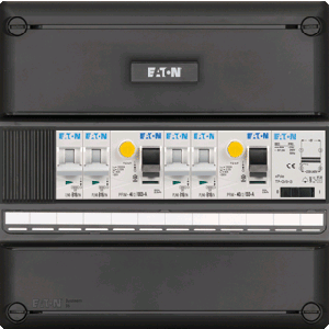 Groepenkast Eaton | 4 Groepen 4 x Lichtgroepen + Beltransformator | 1 Fase | I-42G140T-0S-44