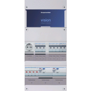 Groepenkast Hager | 7 Groepen 6 x Lichtgroepen 1 x Fornuisgroep 1 x Wandcontactdoos | 3 Fase | VKG33L-FW