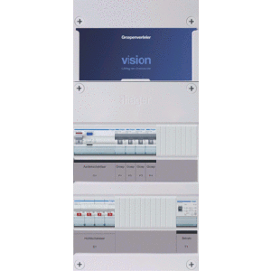 Groepenkast Hager 4 Groepen 4 x Lichtgroepen 1 x Beltransformator | 3 Fase | VKG400K-T 