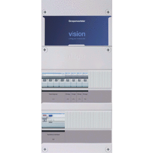 Groepenkast Hager | 5 Groepen 4 x Lichtgroepen 1 x Krachtgroep | 3 Fase | VKG400U-K