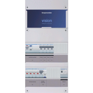 Groepenkast Hager | 5 Groepen 5 x Lichtgroepen 1 x Beltransformator | 3 Fase | VKG410K