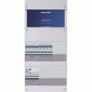 Hager groepenkast, 3 fase met 4 groepen en 1 krachtgroep, alt. voor VKG400U-K