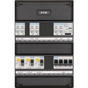 Groepenkast Eaton | 6 groepen en beltransformator | 3 Fase | I-63V340T-HS-64