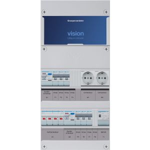 Groepenkast Hager | 6 Groepen 6 x Lichtgroepen 1 x Beltransformator 2 x Wandcontactdozen | 3 Fase | VKG330L-TWW 