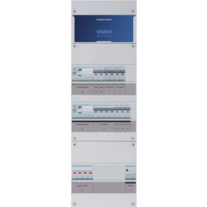 Groepenkast Hager | 8 Groepen 5 x Lichtgroepen 2 x Fornuisgroepen 1 x Krachtgroep 1 x Beltransformator | 3 Fase | VKG32M-FFKT