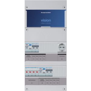 Groepenkast Hager | 4 Groepen 4 x Lichtgroepen 1 x Wandcontactdoos | 3 Fase | VKG220L-W 