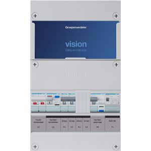 Groepenkast Hager | 3 Groepen 3 x Lichtgroepen 1 x Beltransformator | 1 Fase | VKG210A-T