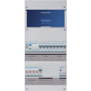 Groepenkast Hager | 3 Groepen 1 x Lichtgroep 2 x Krachtgroep 1x Beltransformator | 3 Fase | VKG100K-KKT