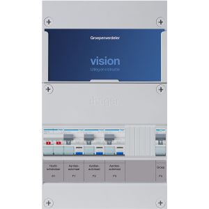 Groepenkast Hager | 4 Groepen 4 x Lichtgroepen | 1 Fase | VKG031A