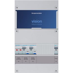 Groepenkast Hager | 3 Groepen 3 x Lichtgroepen | 1 Fase | VKG021A