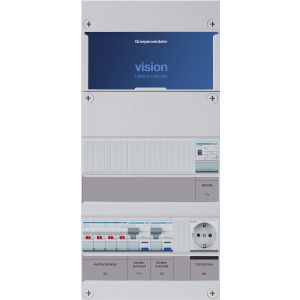 Groepenkast Hager | 3 Groepen 2 x Lichtgroepen 1 x Beltransformator 1 x wandcontactdoos | 3 Fase | VKG020K-TW