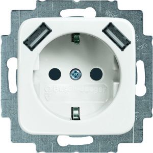 ABB BUSCH- 20 EUCB2USB-214 WCD INB RA KV + 2XUSB-A WT