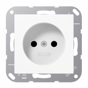 Jung | wandcontactdoos zonder randaarde | AS500 Alpine wit | A1510NWW