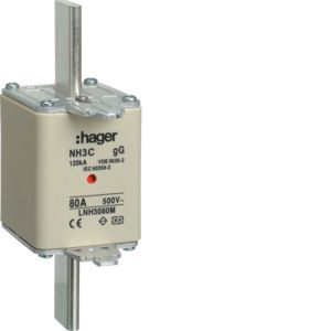 HAGER LNH3080M MESPATROON NH3C 80 A 500 V GG