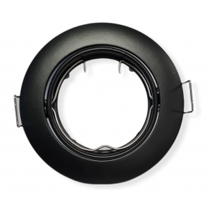 Inbouwspot zwart rond kantelbaar
