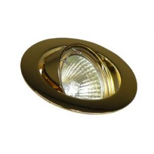 Inbouwspot messing rond kantelbaar