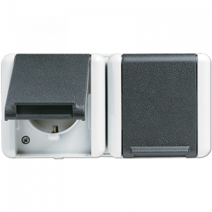 JUNG 8220 W WCD RA OPB 2V HORZ 4XINV IP44
