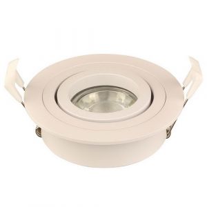 Luxe inbouwspot rond kantelbaar wit