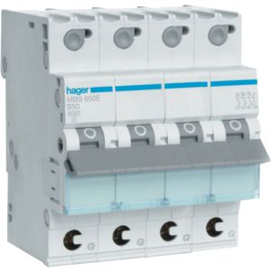 Hager krachtgroep / 3-polig + nul, B50A / MBS650E