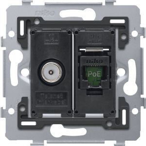 NIKO 170-79238 SOKKEL INB COAX RJ45 C6E