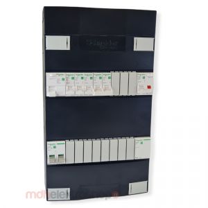 Schneider groepenkast 1 fase met 3 groepen + aardlekautomaat, fornuisgroep en beltrafo ADVAG11234FTH1