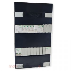 Schneider groepenkast 1 fase met 3 groepen + fornuisgroep en beltrafo ADVG22214FTH1