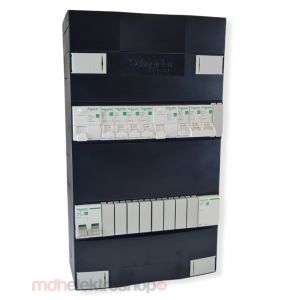 Schneider groepenkast 1 fase met 5 groepen + fornuisgroep en beltrafo ADVG24214FTH1