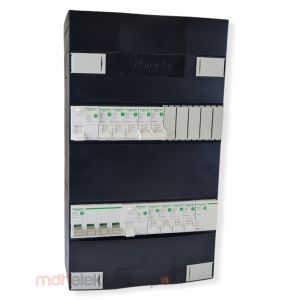 Schneider groepenkast 3 fase met 7 groepen + fornuisgroep en beltrafo ADVG24234FH3