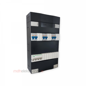 MDH groepenkast, 1 fase met 6 aardlekautomaten