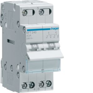 Hager modulaire inbouwschakelaar | Omschakelaar 40A, 2-polig | SFT240