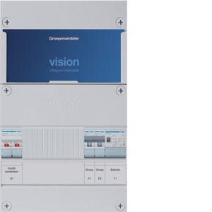 Groepenkast Hager | 2 groepen 2 x Lichtgroepen 1 x Beltransformator | 1 Fase | VKG002A-T