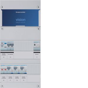 Groepenkast Hager | 4 Groepen 3 x Aardlekautomaten 1 x Fornuisgroep 1 x Beltransformator | 1 Fase | VKG030D-FT