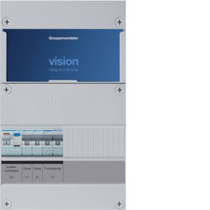 Groepenkast Hager | 3 Groepen 2 x Lichtgroepen 1 x Fornuisgroep | 1 Fase | VKG200C-F