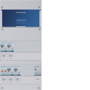Groepenkast Hager | 4 Groepen 4 x Aardlekautomaten 1 x Beltransformator | 1 Fase | VKG22G-T