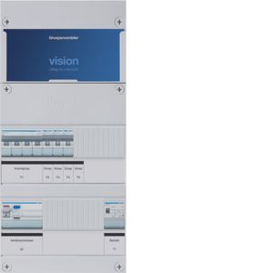 Groepenkast Hager | 4 Groepen 3 x Lichtgroepen 1 x Krachtgroep 1x Beltransformator | 3 Fase | VKG300U-KT