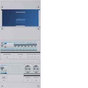 Groepenkast Hager | 5 Groepen 4 x Lichtgroepen 1 x Krachtgroepen 2 x Wandcontactdozen | 3 Fase | VKG310U-KWW