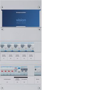 Groepenkast Hager | 7 Groepen, 6 x Aardlekautomaten 1 x Fornuisgroep en beltrafo | 3 Fase | VKG33P-FT
