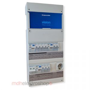 Hager groepenkast, 1 fase met 9 groepen en wandcontactdoos, alt. voor VKG423E-W