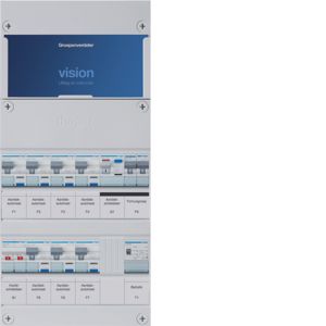 Groepenkast Hager | 8 Groepen 7 x Aardlekautomaten 1 x Fornuisgroep en beltrafo | 1 Fase | VKG43G-FT